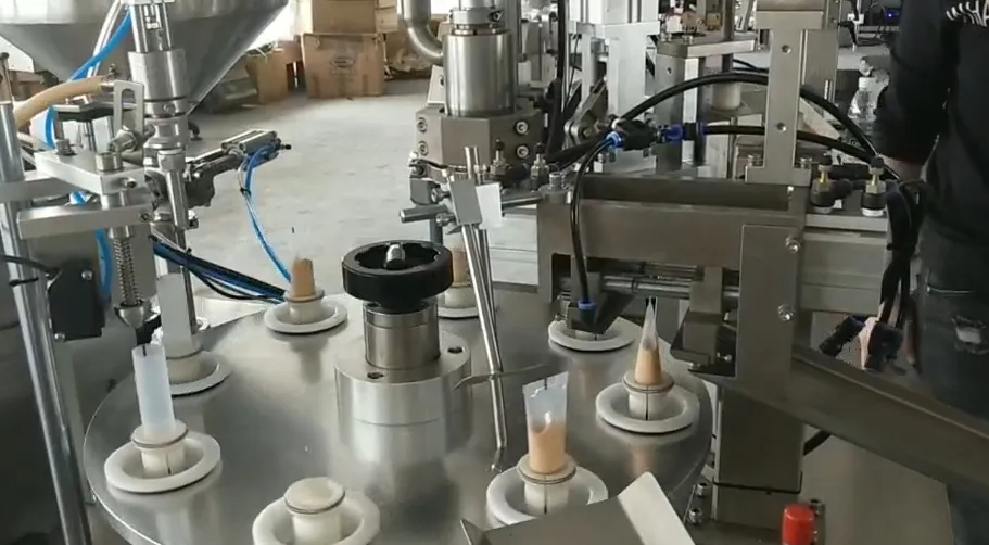 Semi-Automatic Tube Filling and Sealing Machine